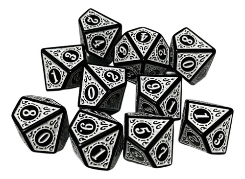 4 X 10 Piezas De Dados De Acrílico D10 Dados De Juego Para