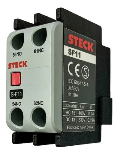 Bloque Contacto Aux Frontal 1na+1nc P/contactor Steck Sf11