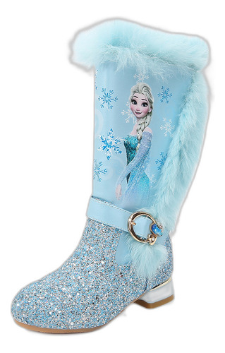 Botas De Nieve, Largas, De La Princesa Elsa, De Una Sola Pie