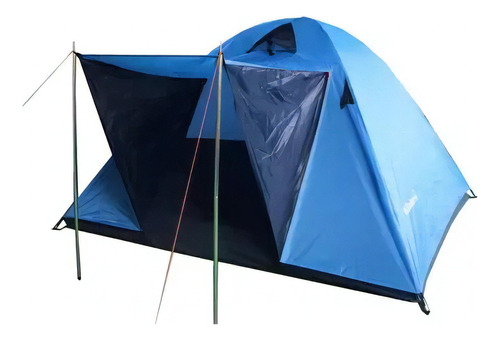 Carpa 4 Personas Iglú Dome 2.75kg Klimber Mosquitera 800mm Color Azul