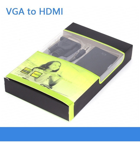 Imagen 7 de 8 de Adaptador Vga A Hdmi 1080p Con Cable De Carga + Audio