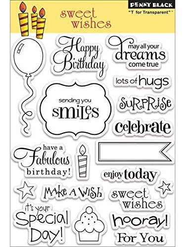 Penny Black Pb30104 Sweet Wishes Clear Stamp