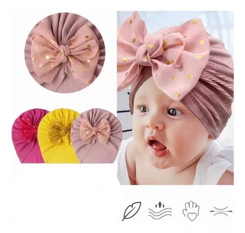 Sombrero de turbante para bebé, turbante para niña, turbante para