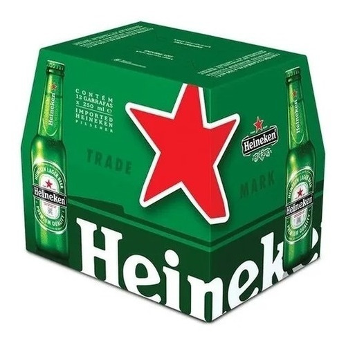 24 Cerveja Heineken Premium Puro Malte Lager 250ml- Cx Shot