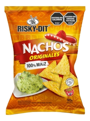 Nuevos! Nachos Risky Dit Maiz Originales 90g Snack Sin Tacc