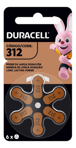 Pack 6 Pilas Duracell Numero 312