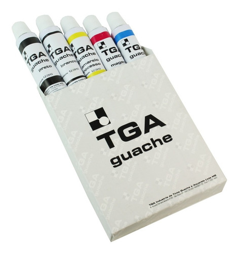 Tinta Guache Tga 5 Cores Com 25ml