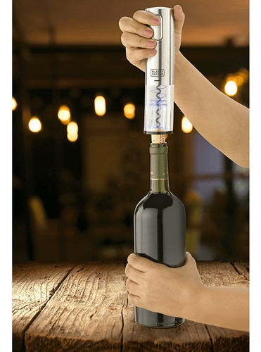 Abridor De Vinho A Bateria Usb Inox W10 Black And Decker
