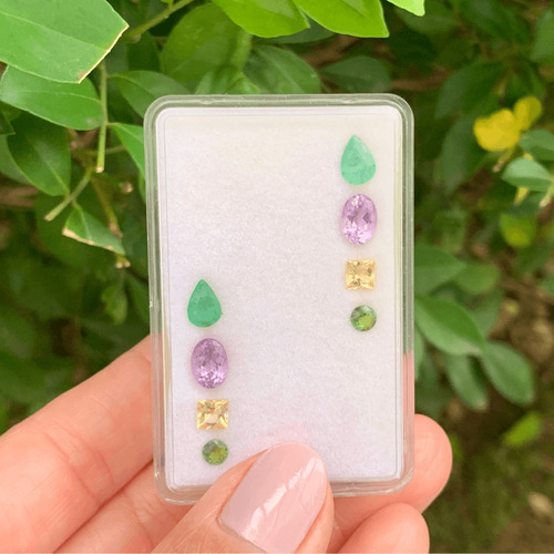 L0426| 3,94ct 8ø - Esmeralda + Ametista + Ene2ese Verde