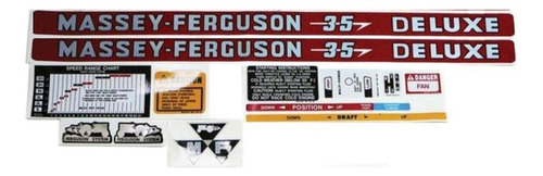 Kit Completo Adhesivo Para Tractor Massey Ferguson 35 Deluxe