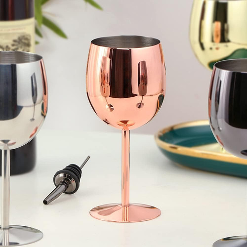 ¡compre Go! Copa De Vino De Acero Inoxidable, Buygo, Paquete