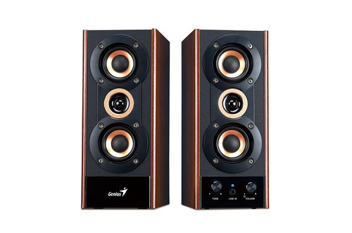 Imagen 1 de 6 de Parlantes Genius Sp-hf800a Pc 20w Madera Rms 220v