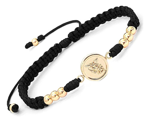 Pulsera San Miguel Arcángel En Oro 18k Puro + Certificado