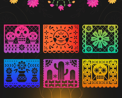 Vector Papel Picado Para Cameo Y Cricut Svg,dxf