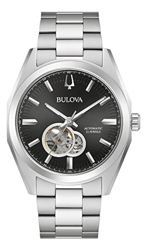 Reloj Automático Bulova Para Hombre Con Correa De Acero Inox