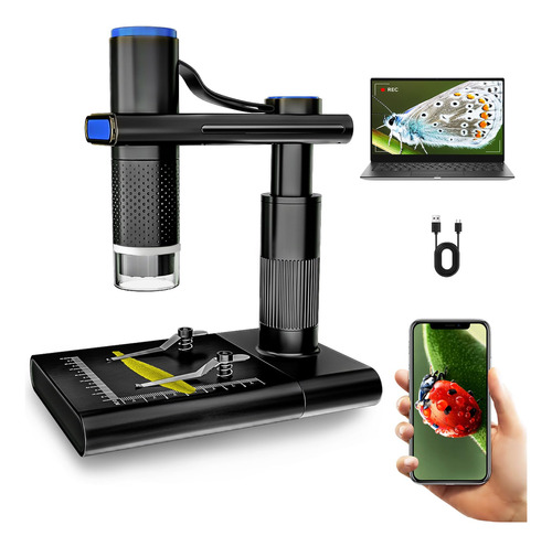 Microscopio Digital Inalambrico, Aumento 50x-1000x Wifi Usb