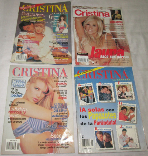Lote De 4 Revistas Cristina. Lorena Herrera, Emmanuel, Laura