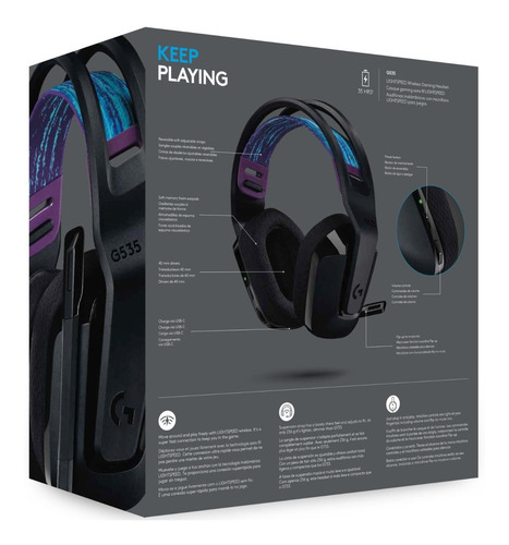 Auriculares Inalámbricos Con Micrófono G535 Lightspeed Color Black