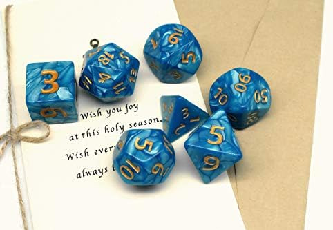 Dice- Dados Dnd De 25 Mm, Dados Rpg Azules Para Mazmorras Y