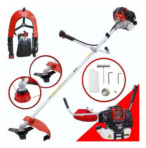 Roçadeira Gasolina Toyama Rt43 L Alta Rotação 43cc 10.000rpm