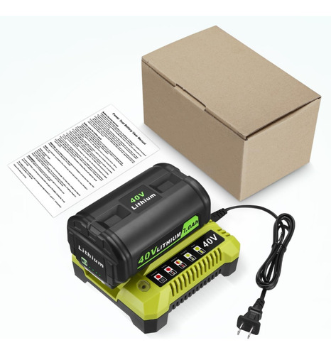 Powerextra Cargador Y Batería 40v Max 7.0ah Para Ryobi