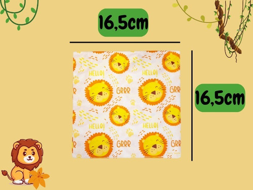 Servilletas Papel Con Diseño Animal León X20 Cumpleaños
