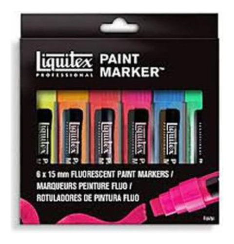 Marcador De Pintura Liquitex X 6 Colores Fluo Lb