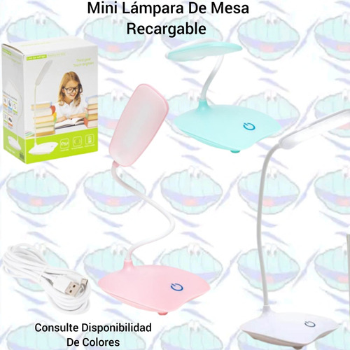 Lampara De Mesa Usb Recargable / Lámpara Led  Flexible 