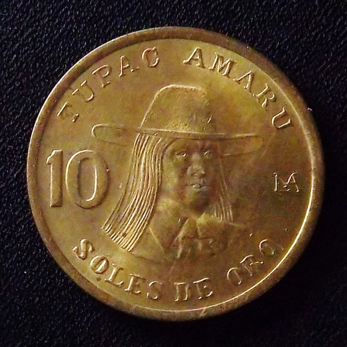 Perú 10 Soles De Oro 1982 Sc Km 272.2 Tupac Amaru