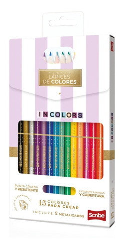 Colores Incolors Scribe Uni Punta X 15 Unidades *5 Cajas