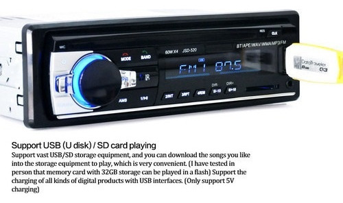 ... Jsd - 520 1din Auto Estéreo Mp3 Bluetooth V2.0,mayoreo