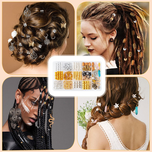 Perlas Para El Pelo, Joyas Vaikby, 200 Piezas, Rastas, Gemas
