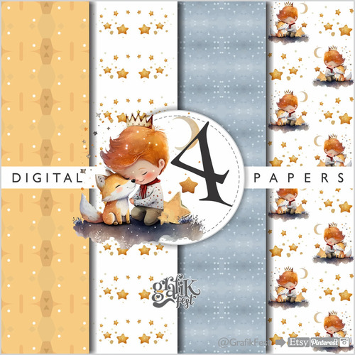 Kit Clipart Imagenes Png + Fondos El Principito Gf03