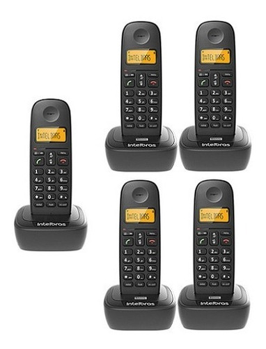 Kit Telefone Sem Fio Ts 2510 + 4 Ramais Ts 2511 Intelbras