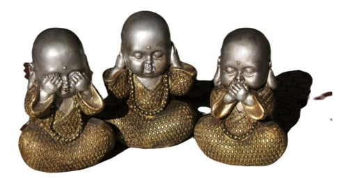 Juego De Buda Ciego, Sordo, Mudo Para Decoración Y Altares