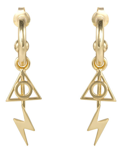 Pendientes De Aro Para Mujer De Harry Potter Con Dije Colgan