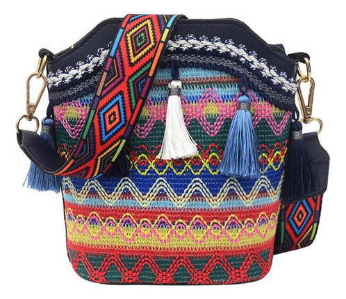 Bolso De Hombro Bordado Para Mujer, Bandolera Hippie Étnica