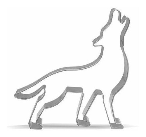 3.8 Inch Wolf Cookie Cutter - Stainless Steel