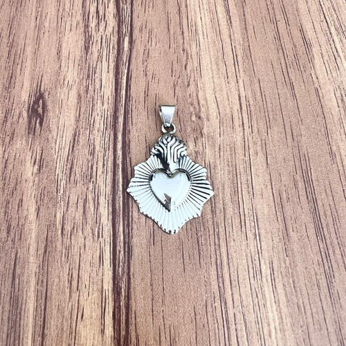 Imagen 4 de 10 de Dije De Plata Ley .925 Corazón Milagrito Mexicano Agálea