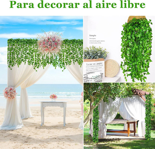 10pcs Enredaderas De Follaje Artificial Guías Colgantes Hoja De Sandía