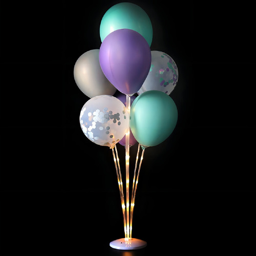 Base Pedestal Para Globos Led 70 Cms Cotillón Activarte Color Blanco