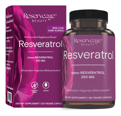 Reserveage, Resveratrol 250 Mg, Suplemento Antioxidante Para
