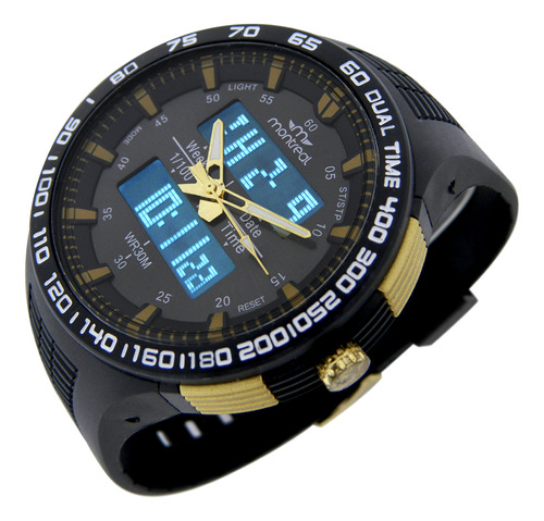 Reloj Montreal Hombre Ml1619 Ana-digi Alarma Luz Cronometro