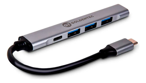 Hub Adaptador Goldentec Usb-c 5 Em 1 Usb-c Usb 3.0 Usb 2.0