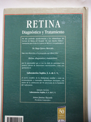 Retina Diagnóstico Y Tratamiento 9701011368 Hugo Quiroz (Usado)