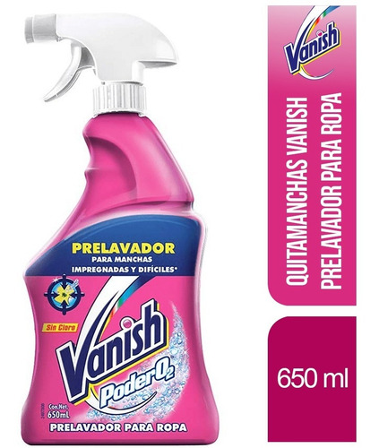 Vanish Poder O2 Prelavador Para Ropa Manchas Difíciles Spray