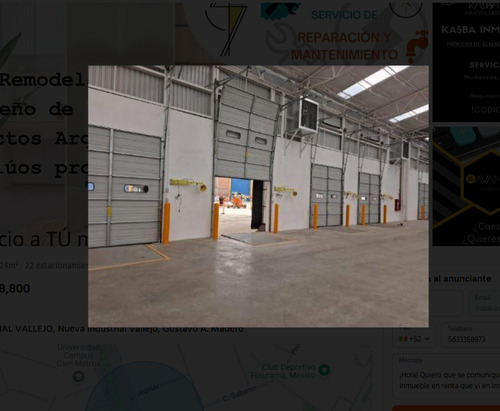 Bodega En Renta Nueva Industrial Vallejo Kf246