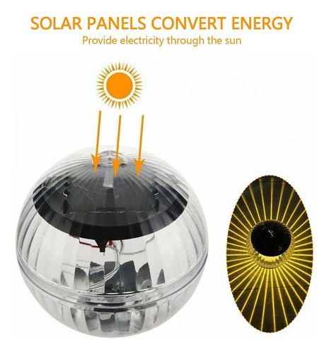 De Luz Solar Flotante For Piscina, 2 Unidades, Impermeable,