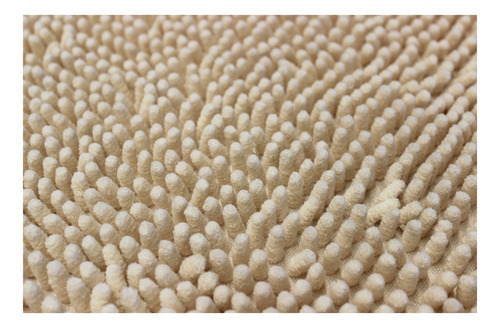 Tapete De Baño Dib Shaggy Silk 50x80 Cm Colores Color Beige