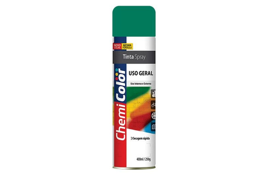 Tinta Spray Chemicolor Uso Geral Verde Escuro 400ml